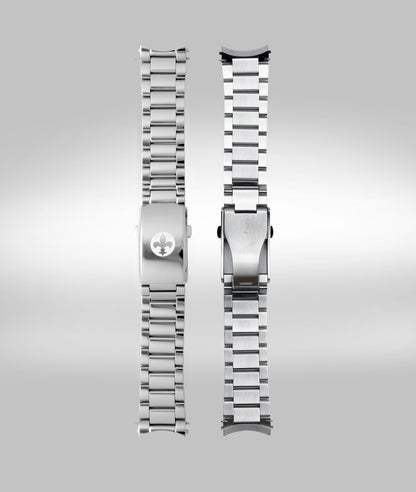 Stainless steel bracelet with clasp - 22mm