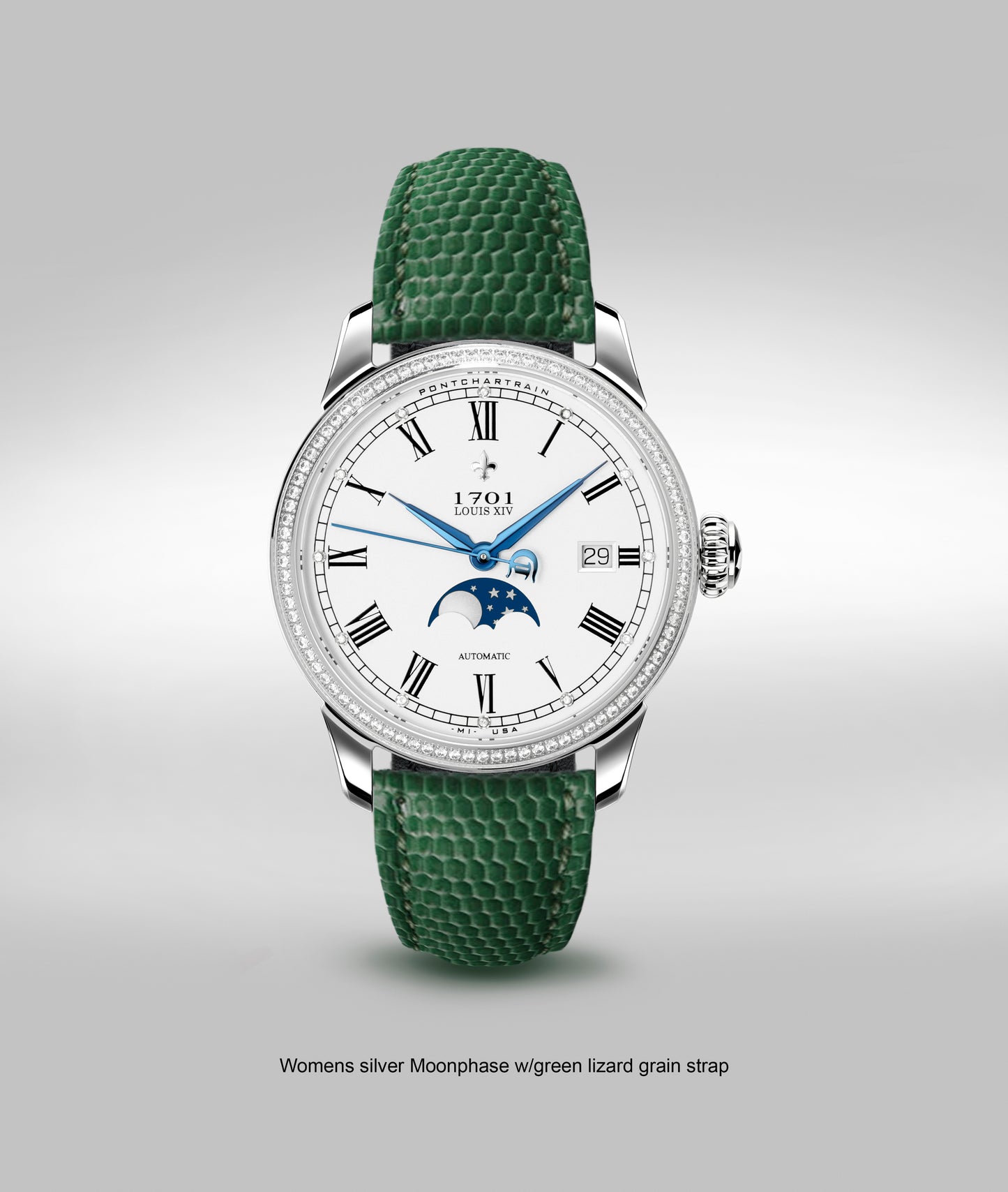 39mm Women's Pontchartrain Louis XIV Moonphase Exhibition