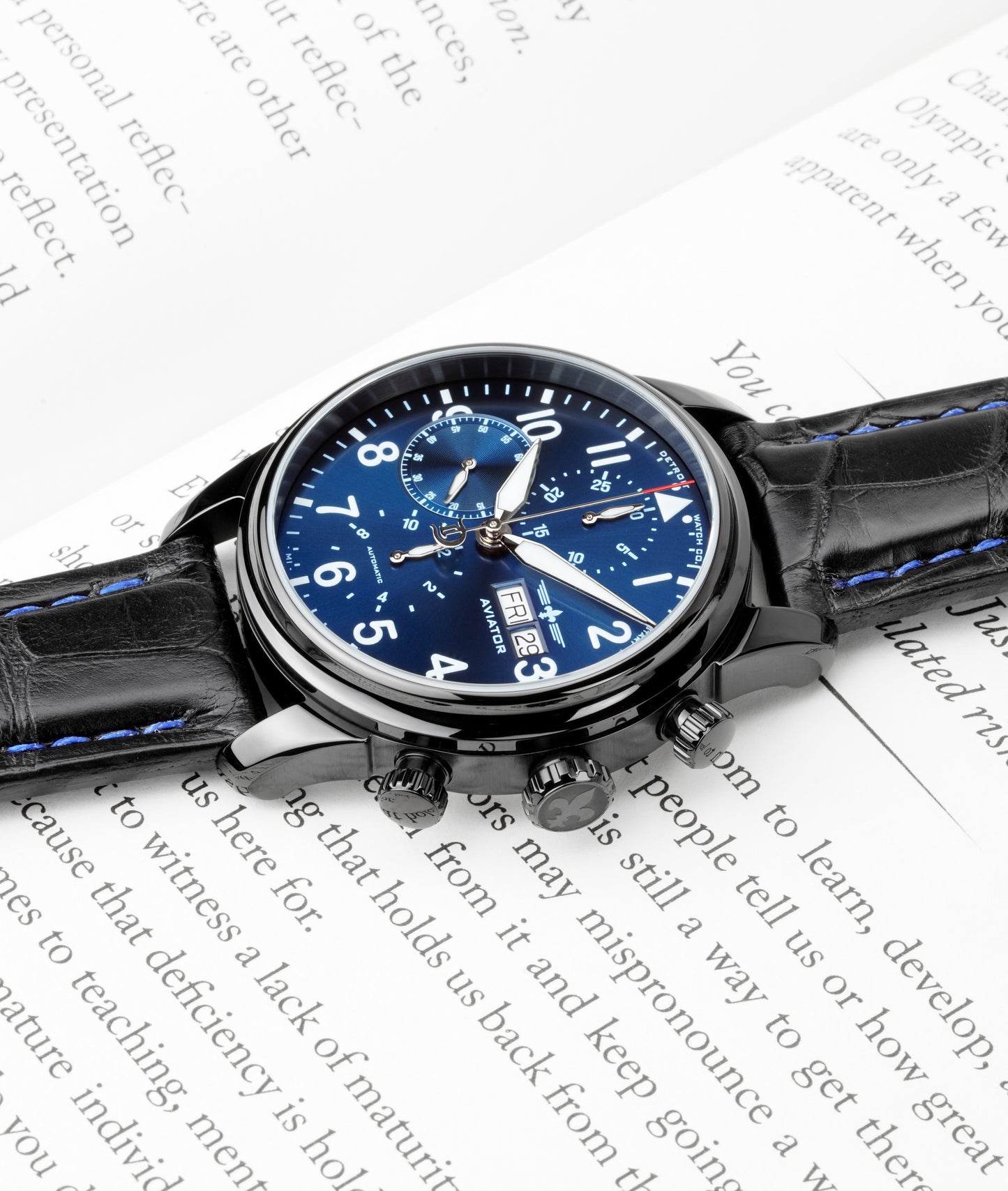 42mm Aviator Chrono DLC Exhibition