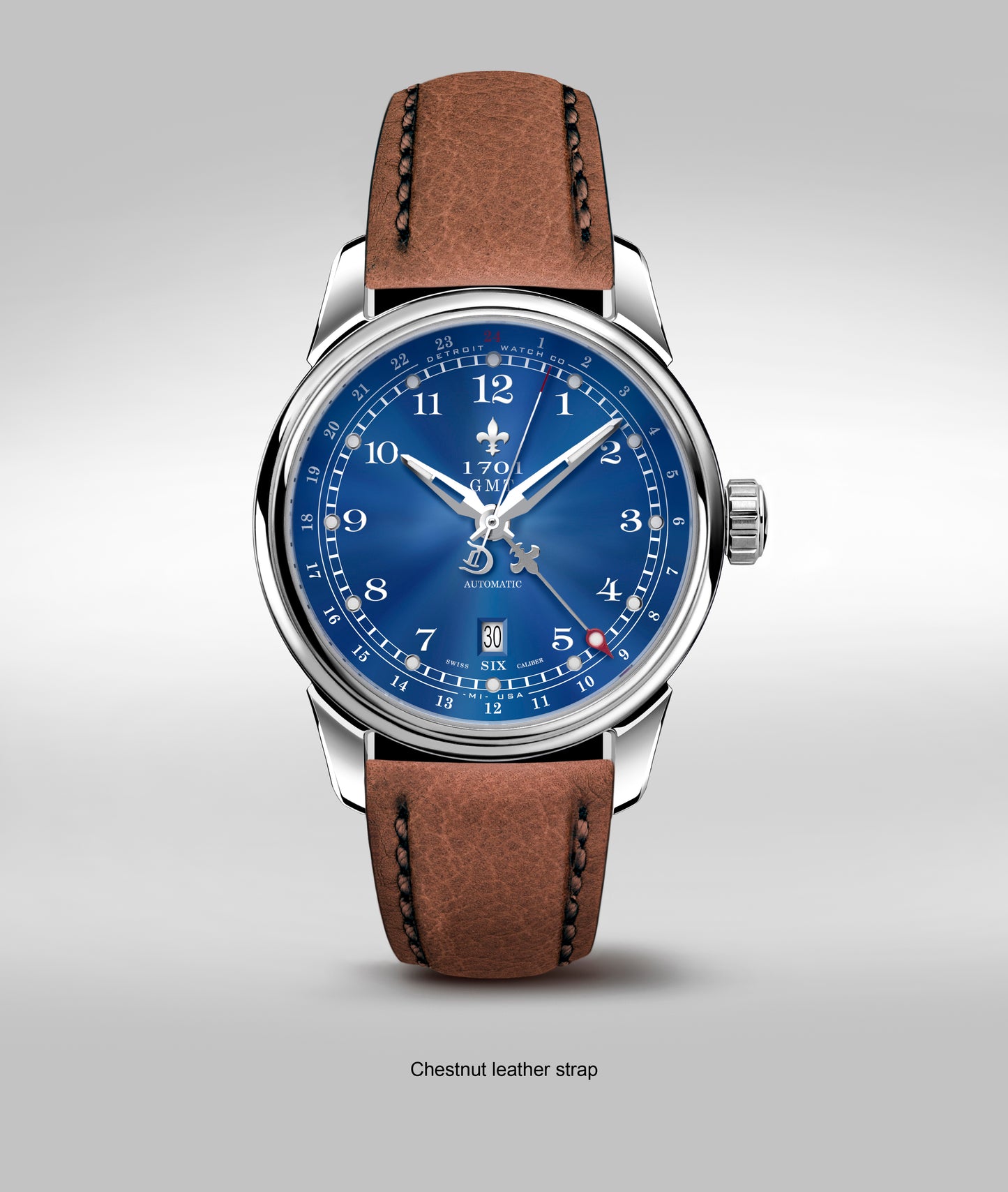 42mm 1701 Pontchartrain® GMT Dual Timezone