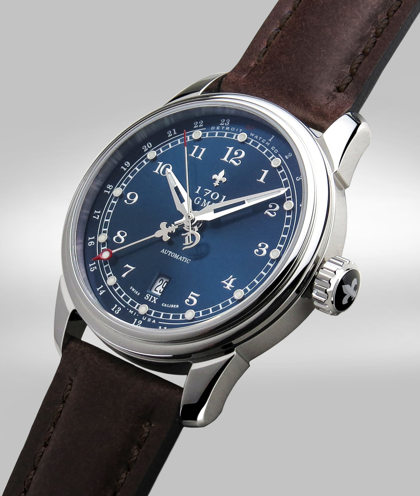 42mm 1701 Pontchartrain® GMT Dual Timezone