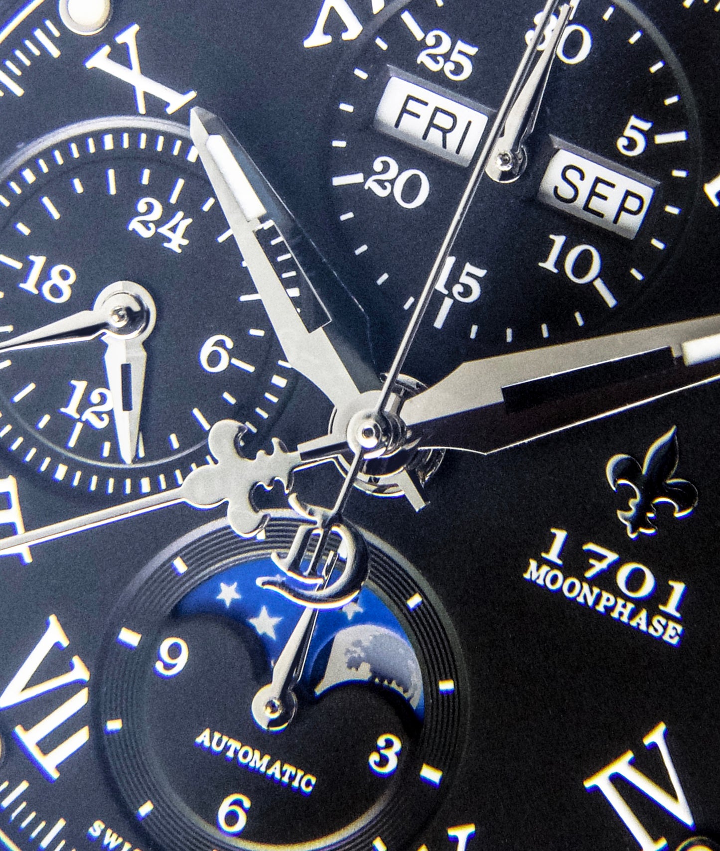 42mm 1701 Chrono Moonphase Exhibition