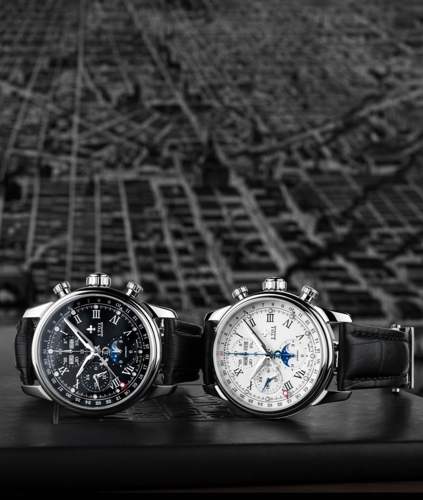 42mm 1701 Chrono Moonphase Exhibition