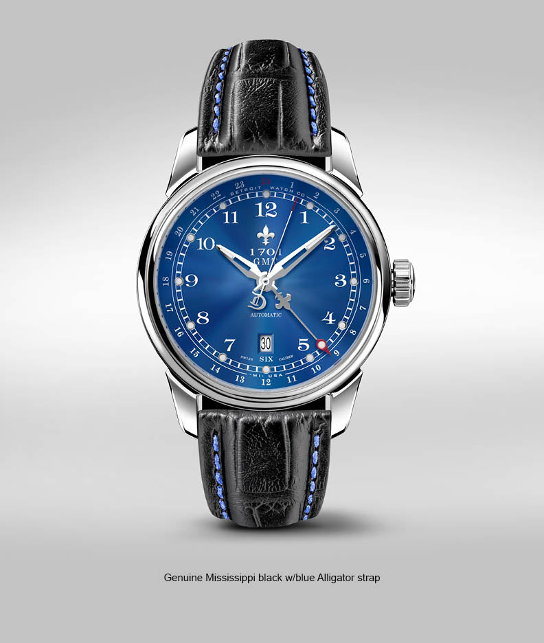 42mm 1701 Pontchartrain® GMT Dual Timezone