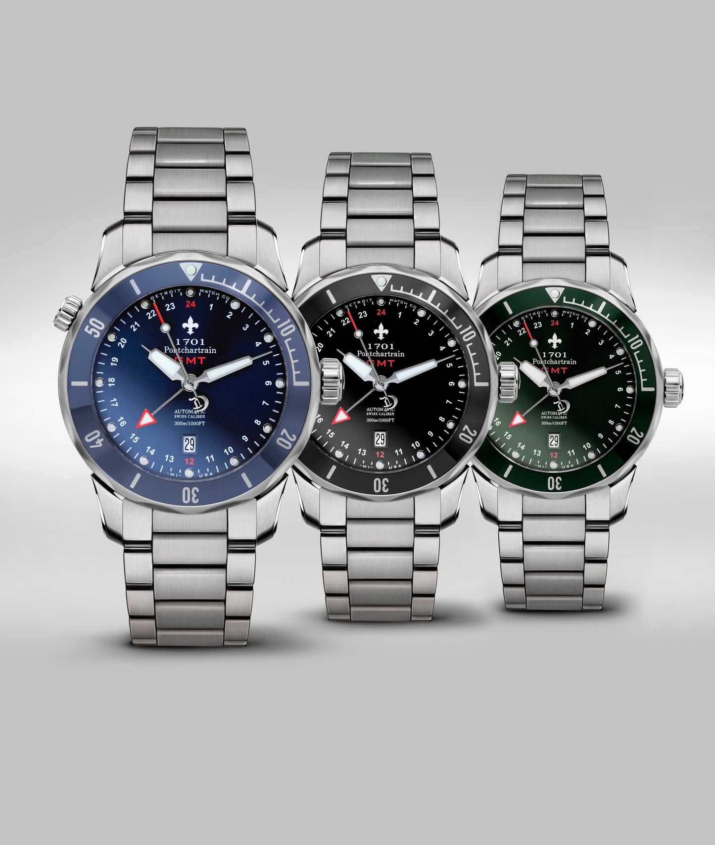 43mm 1701 Pontchartrain® Great Lakes Edition GMT Diver