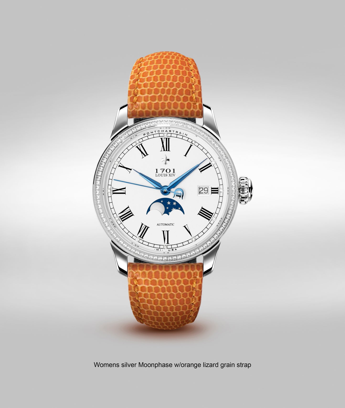 39mm Women's Pontchartrain Louis XIV Moonphase Exhibition