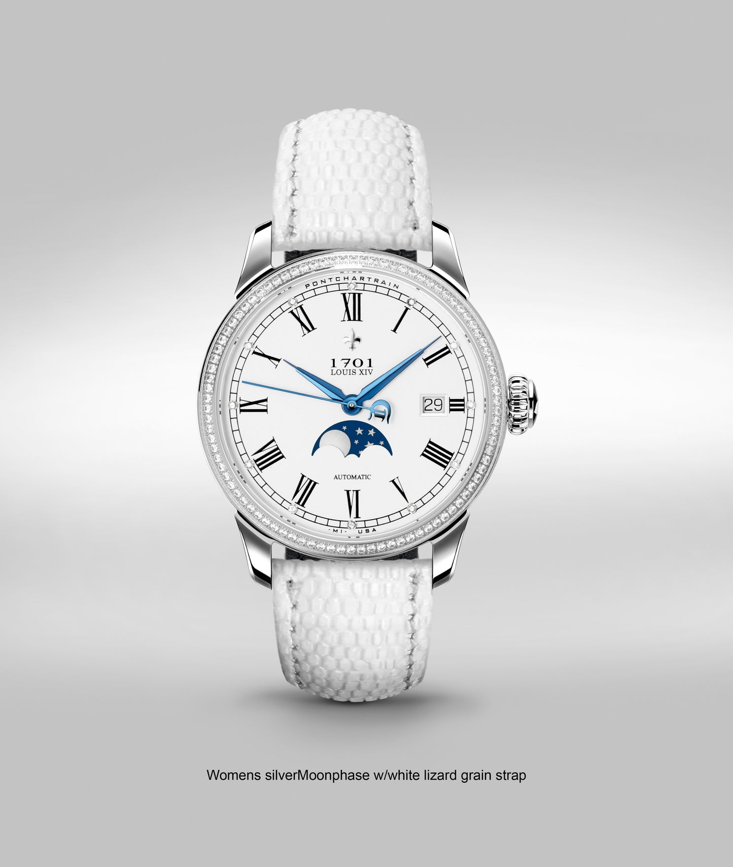 39mm Women's Pontchartrain Louis XIV Moonphase Exhibition