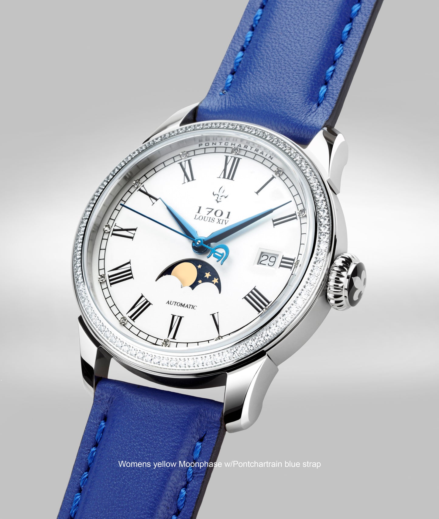 39mm Women's Pontchartrain Louis XIV Moonphase Exhibition