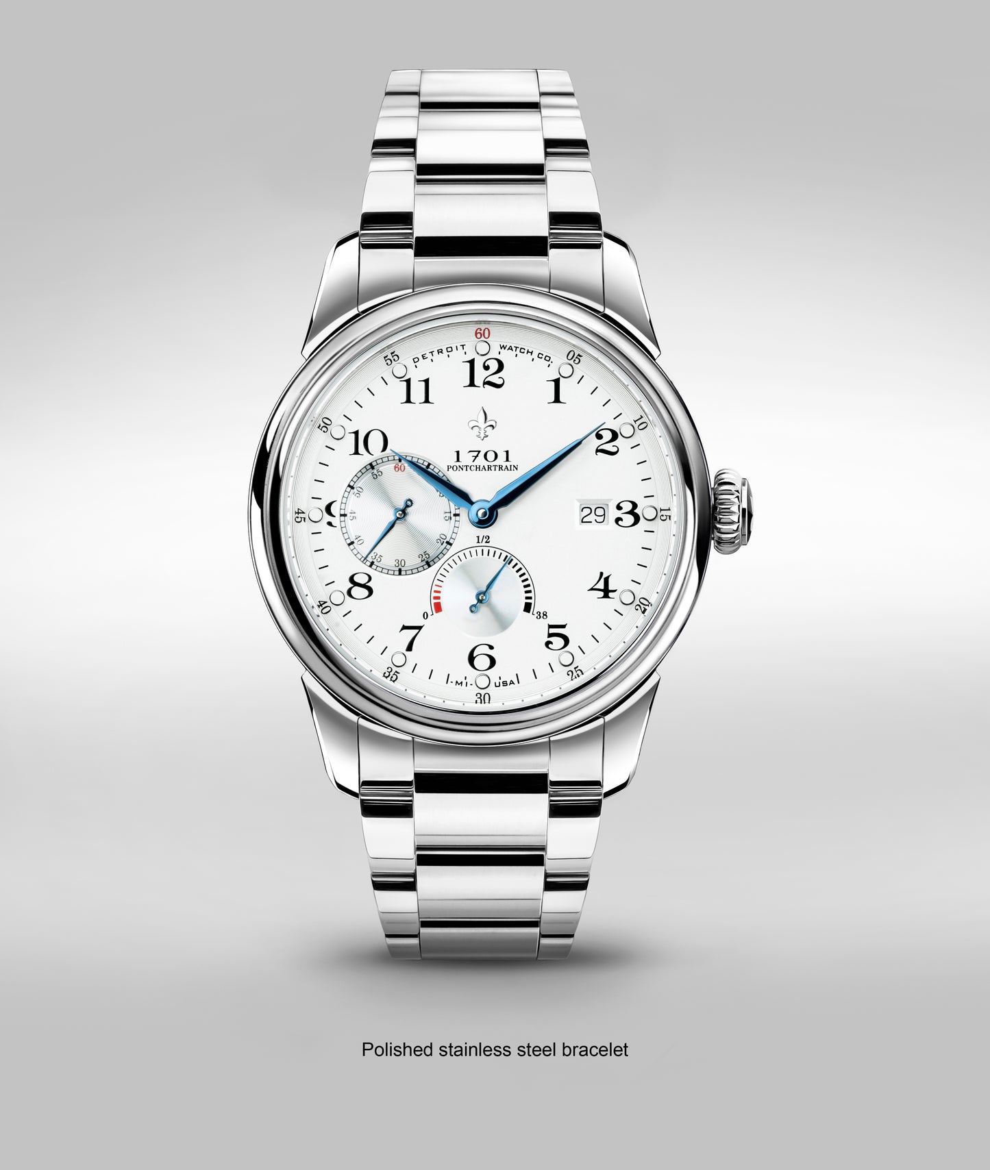 42mm 1701 Power Reserve Blued hands Exhibition