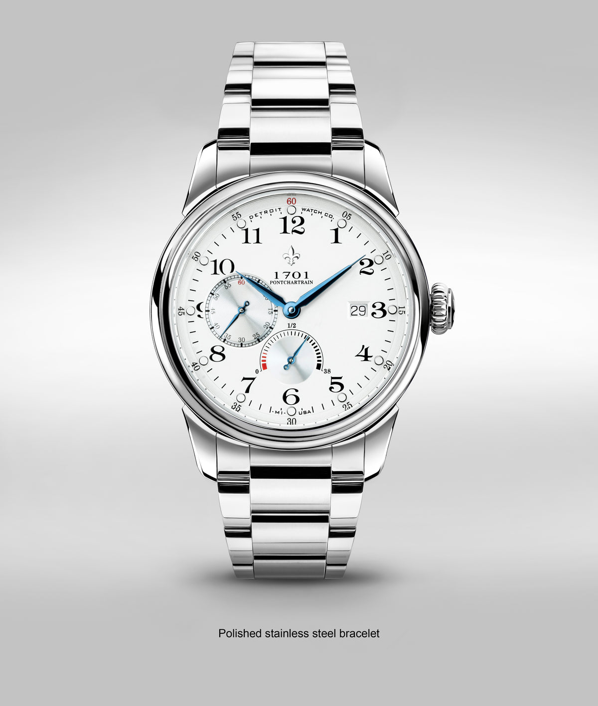 42mm 1701 Power Reserve Blued hands Exhibition