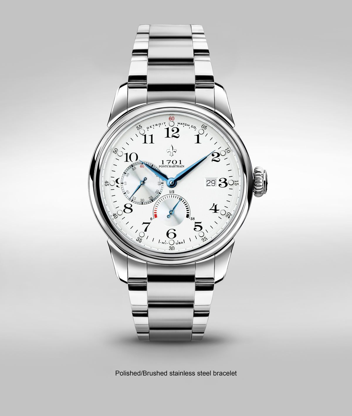 42mm 1701 Power Reserve Blued hands Exhibition