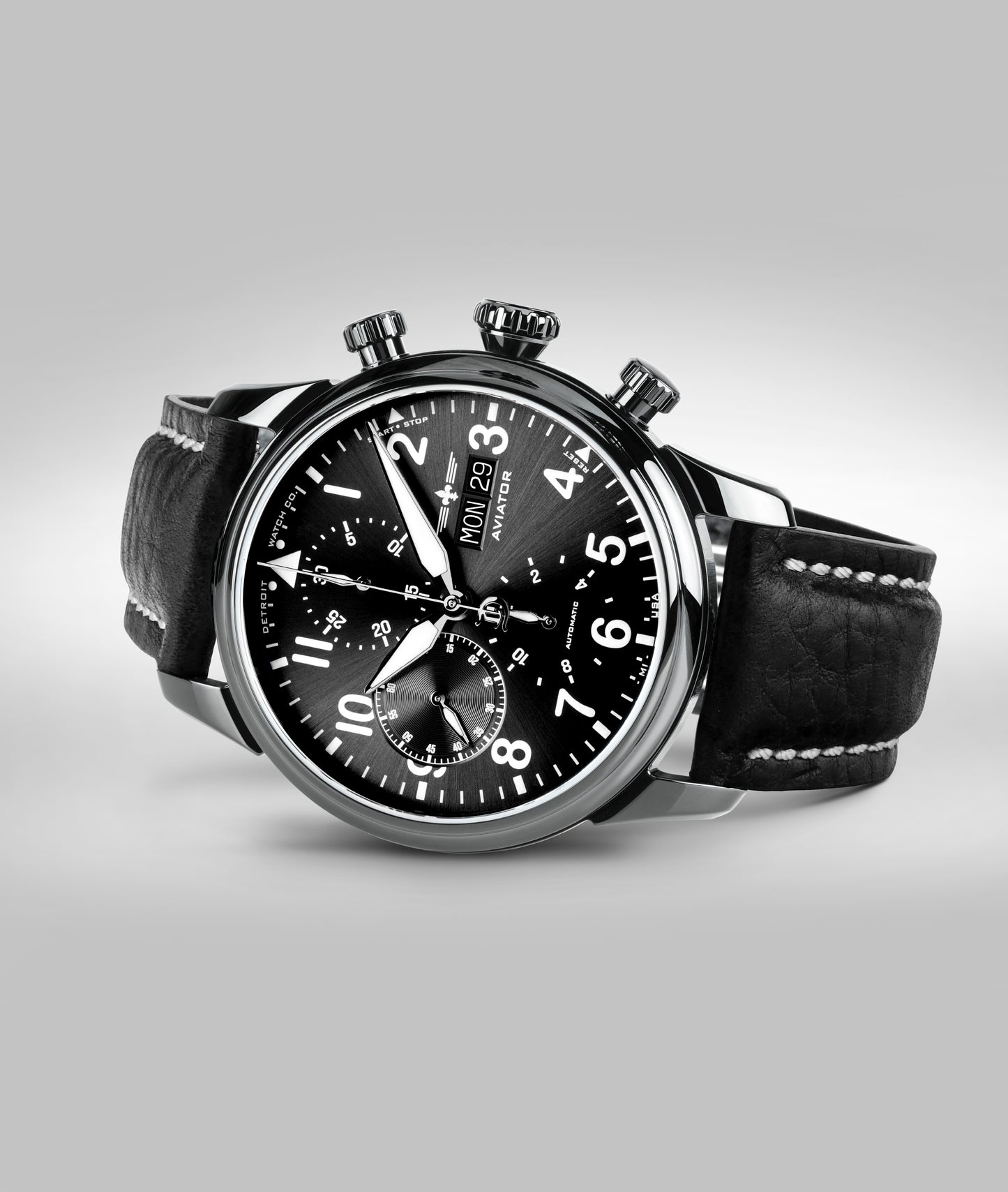 42mm Aviator Chrono DLC Exhibition
