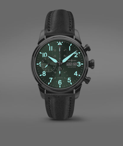42mm Aviator Chrono DLC Exhibition