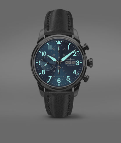 42mm Aviator Chrono DLC Exhibition