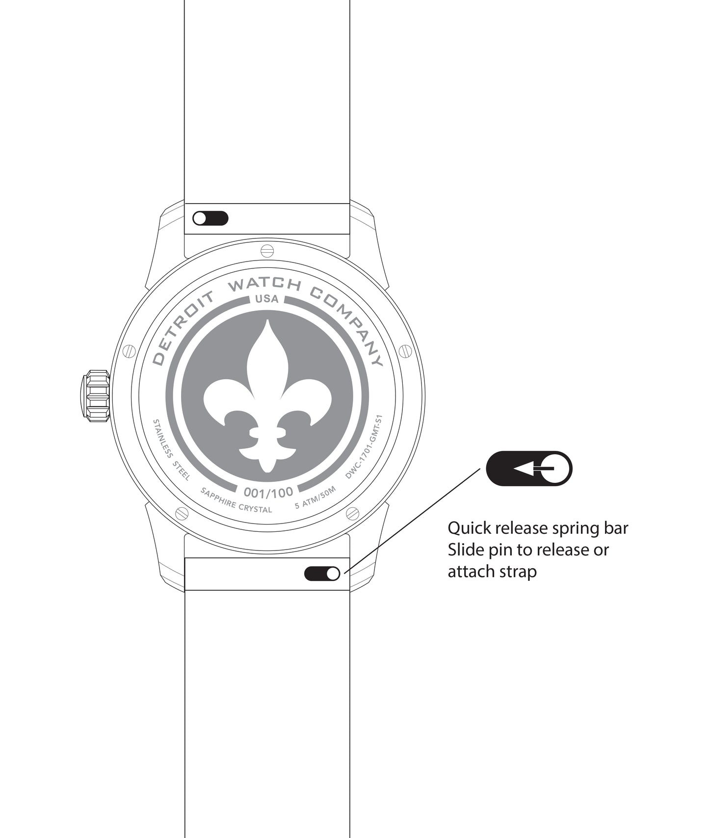 42mm City Collection 313® Exhibition back
