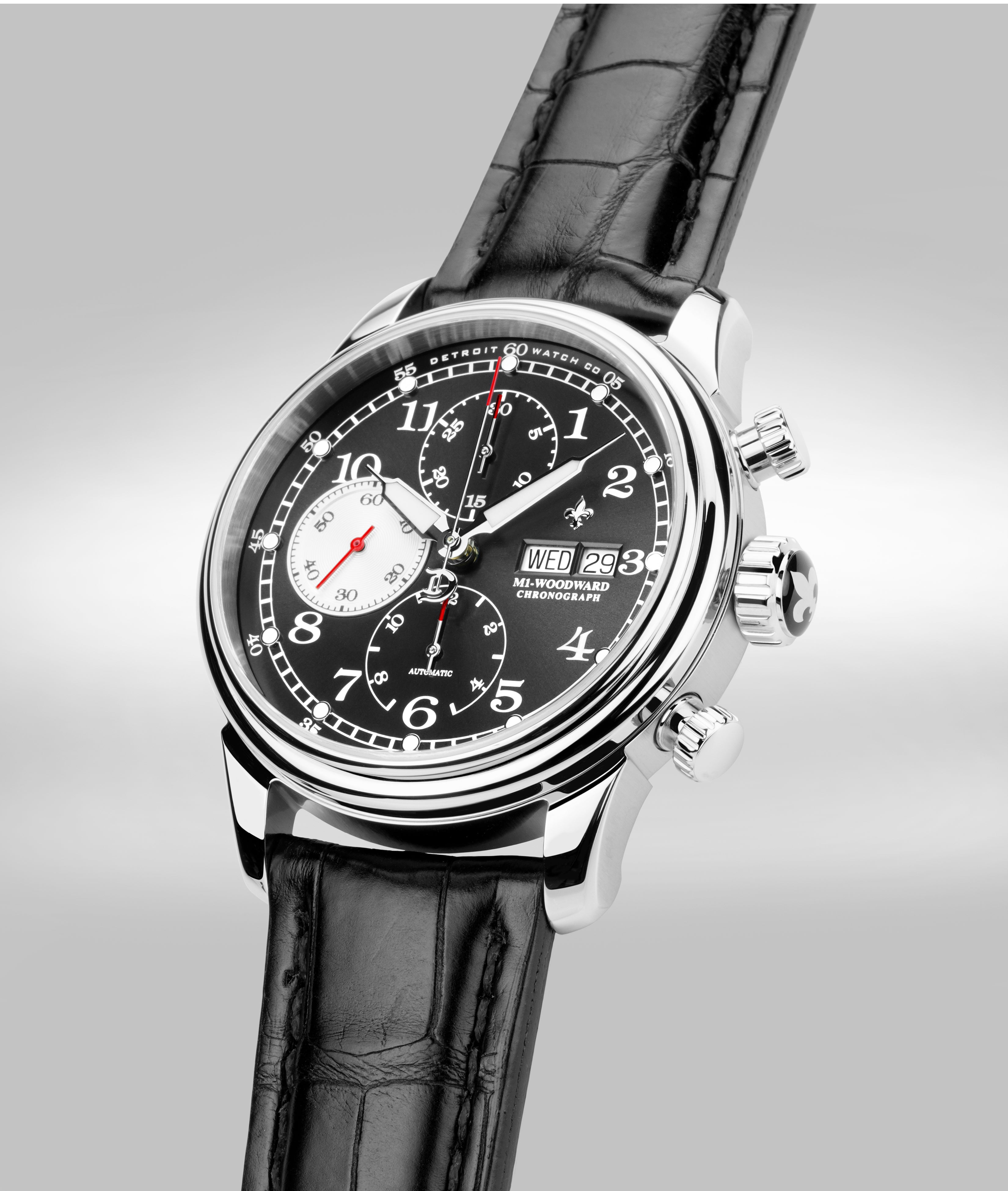 graphite race chronograph watch